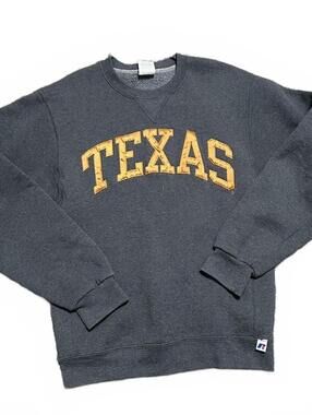 Texas Longhorns Russel Brand Gray Crewneck Size S